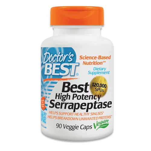 DOCTORS BEST SERRAPEPTAZA 120000SPU 90 Veggie Caps, 