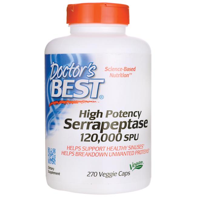 DOCTORS BEST SERRAPEPtAZA 120000 SPU 270 Veggie Caps